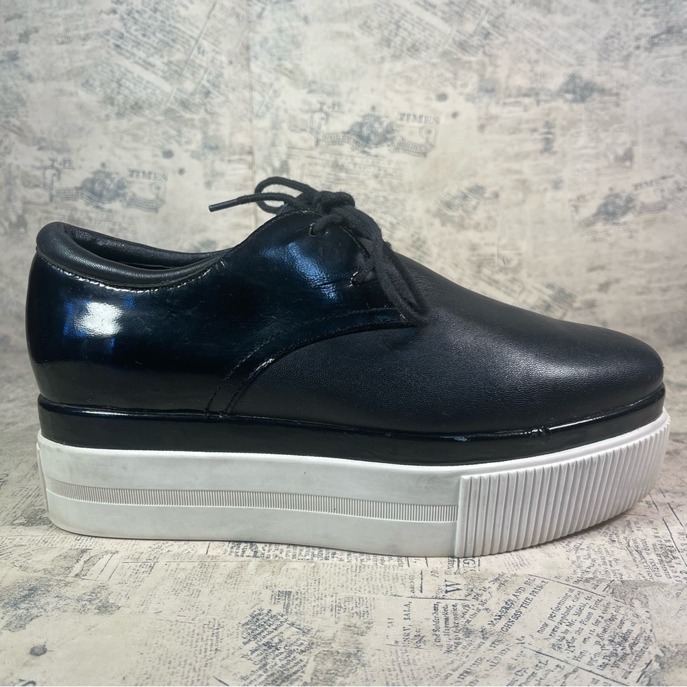 ASH Katia Leather Platform Shoes Lace Up Chunky Sole Sneakers Designer Style